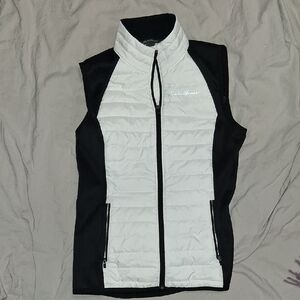 Eddie Bauer Black and White Sz Small Womens Quilted Vest